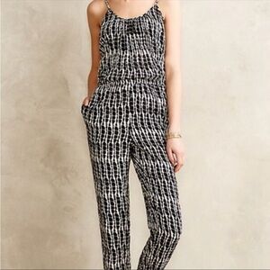 ANTHROPOLOGIE Plenty by Tracy Reese Black Cloud Jumpsuit
